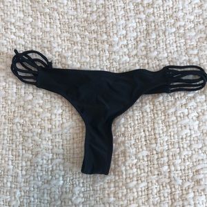 Boutine x Los Angeles Black Thong Bikini Bottom